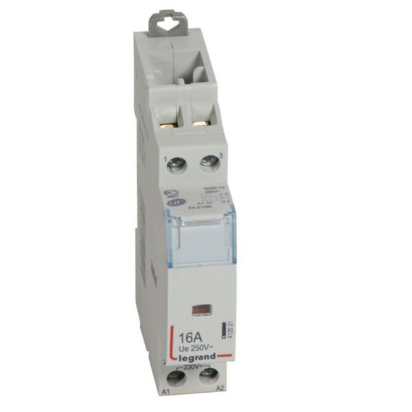 Contacteur de puissance CX³ bobine 230V~ sans commande manuelle - 2P 250V~ - 16A - contact O+F - 1 module