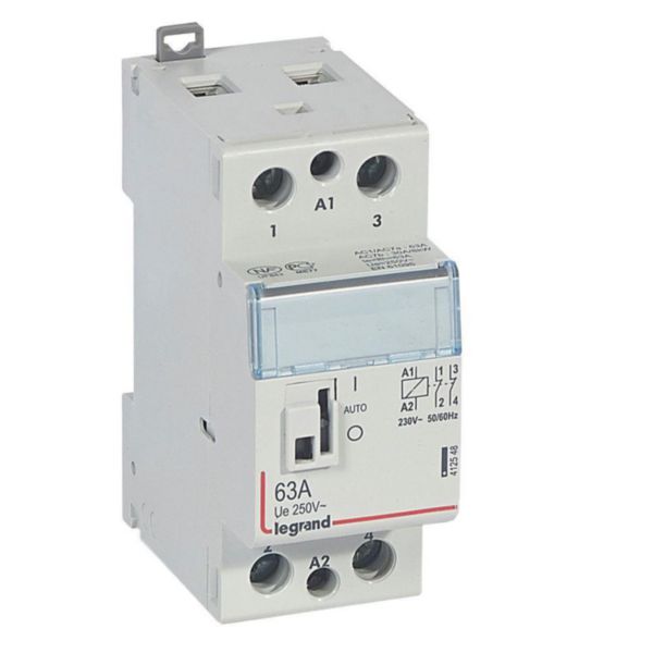 Contacteur de puissance CX³ bobine 230V~ - 2P 250V~ - 63A - contact 2O - 2 modules