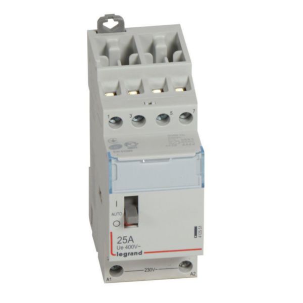 Contacteur de puissance CX³ bobine 230V~ - 4P 400V~ - 25A - contact 4F - 2 modules