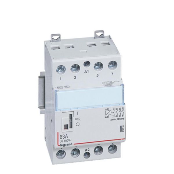 Contacteur de puissance CX³ bobine 230V~ - 4P 400V~ - 63A - contact 4F - 3 modules