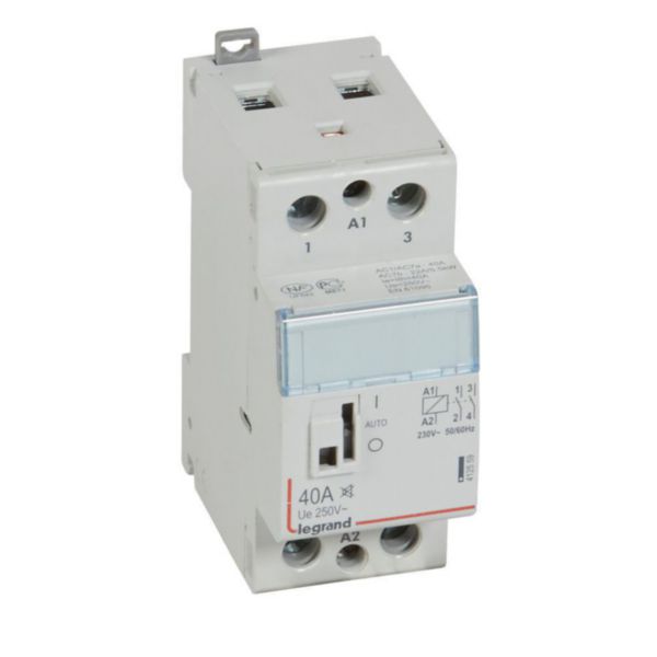Contacteur de puissance CX³ silencieux bobine 230V~ - 2P 250V~ - 40A - contact 2F - 2 modules