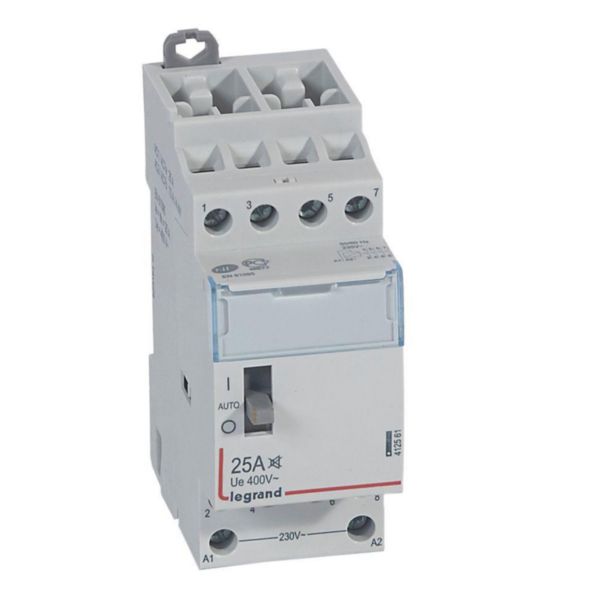 Contacteur de puissance CX³ silencieux bobine 230V~ - 4P 400V~ - 25A - contact 4F - 2 modules