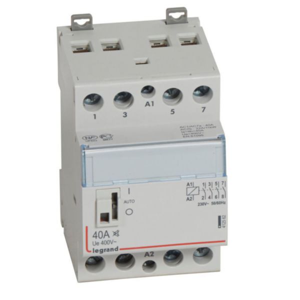 Contacteur de puissance CX³ silencieux bobine 230V~ - 4P 400V~ - 40A - contact 4F - 3 modules