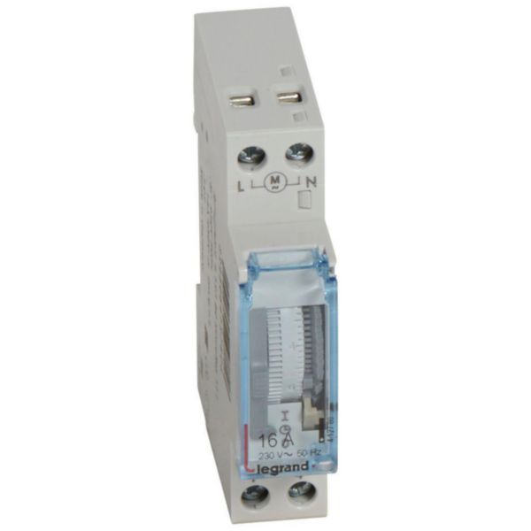 Interrupteur horaire analogique modulaire programmable manuel journalier - cadran vertical sans réserve de marche