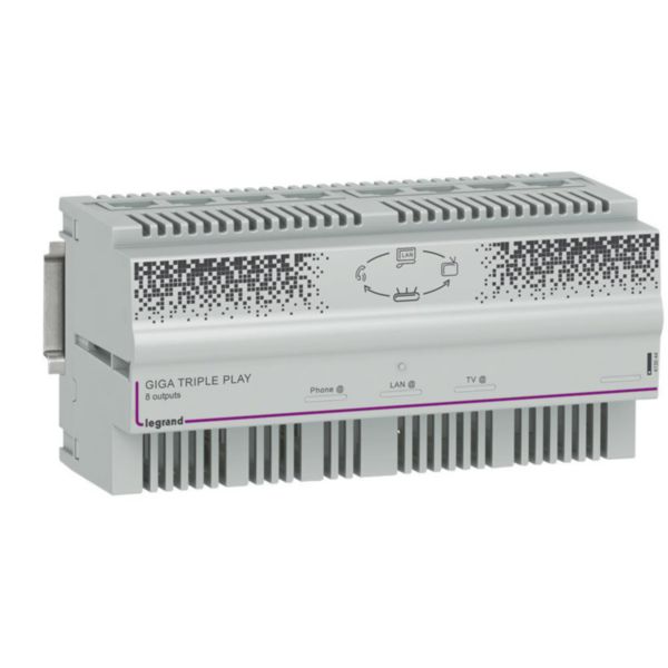 Centrale automatique Triple Play Gigabit modulaire pour distribution ADSL et fibre sur 8 prises RJ45 - 8 modules
