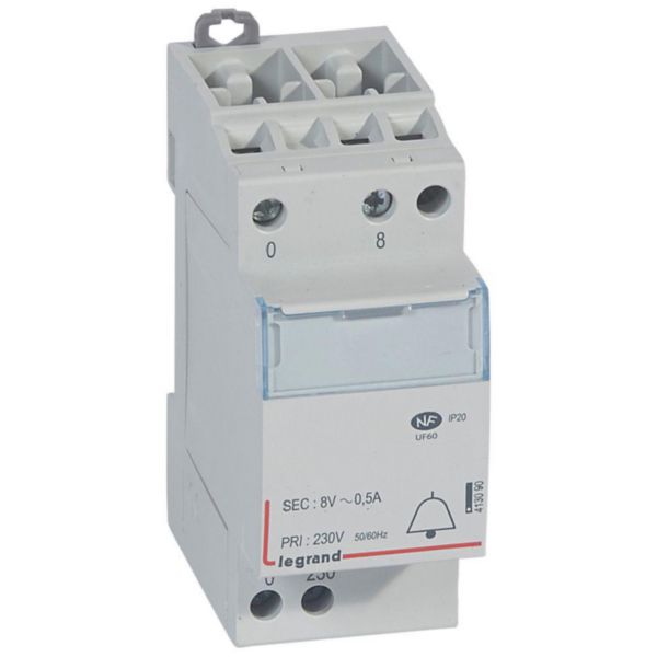 Transformateur pour sonnerie 230V vers 8 V - 4VA - 2 modules - Page 116