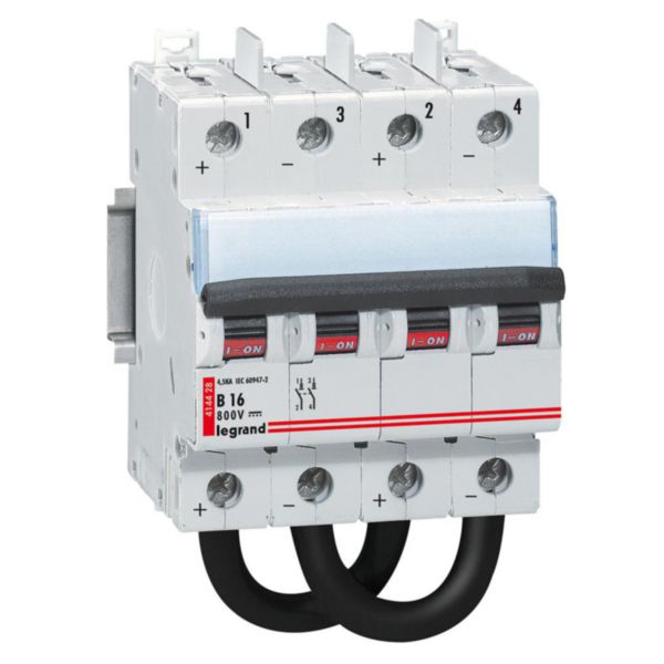 Disjoncteur modulaire courant continu DX³ 800V= 16A - 4 modules
