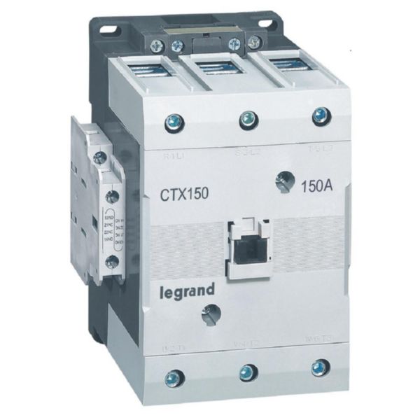 Contacteur de puissance CTX³150 3 pôles - 150A bornes à cage - contacts auxiliaires 2 contacts NO+2NF - 400V~ à 440V~
