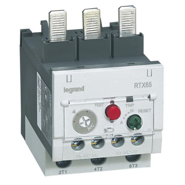 Relais thermique RTX³65 pour contacteurs CTX³65 - contacts auxiliaires intégrés 1NO+1NF - 9A à 13A
