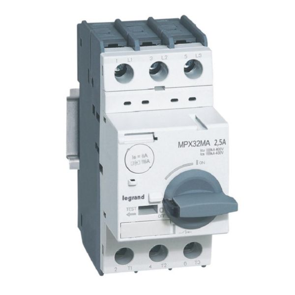 Disjoncteur moteur magnétique seul MPX³32MA - seuil déclenchement instantané 32,5A - pouvoir de coupure 100kA en 415V