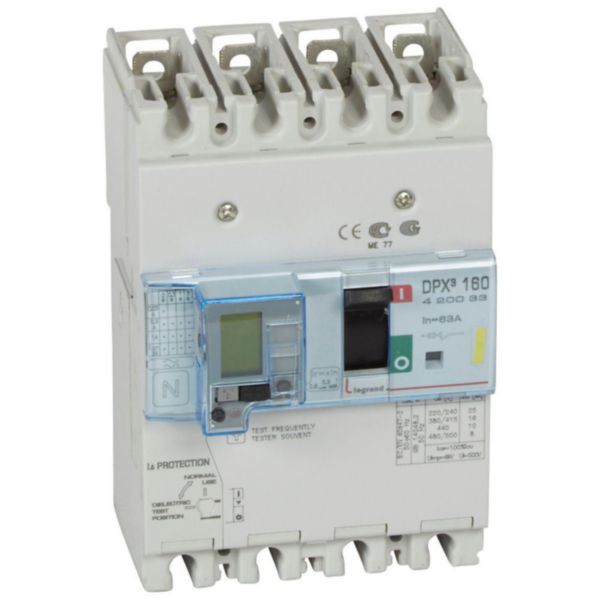 Disjoncteur magnétothermique différentiel DPX³160 pouvoir de coupure 16kA 400V~ - 4P - 63A - Page 119