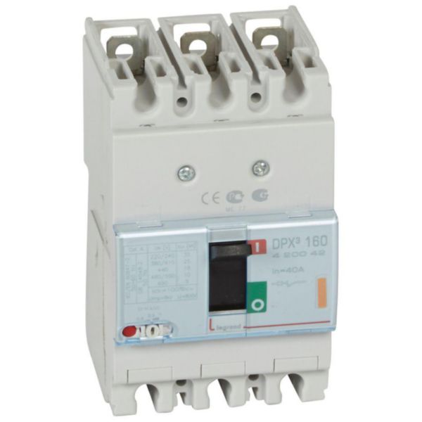 Disjoncteur magnétothermique DPX³160 pouvoir de coupure 25kA 400V~ - 3P - 40A - Page 149