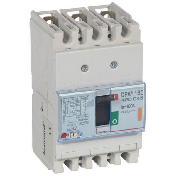 Disjoncteur magnétothermique DPX³160 pouvoir de coupure 25kA 400V~ - 3P - 100A - Page 117