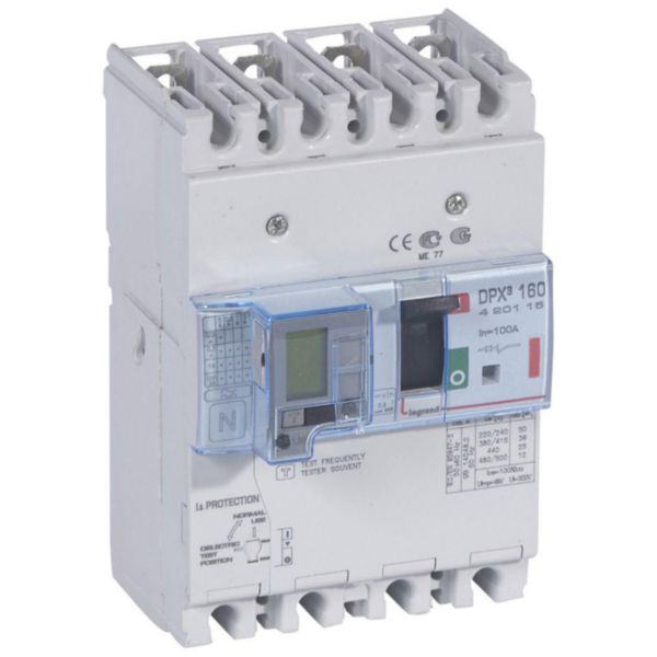 Disjoncteur magnétothermique différentiel DPX³160 pouvoir de coupure 36kA 400V~ - 4P - 100A - Page 117