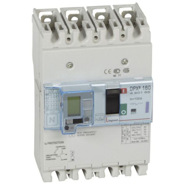 Disjoncteur magnétothermique différentiel DPX³160 pouvoir de coupure 50kA 400V~ - 4P - 100A - Page 148