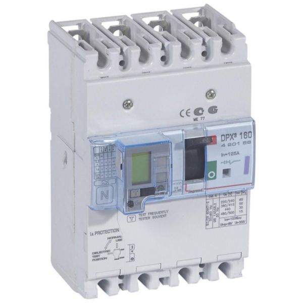Disjoncteur magnétothermique différentiel DPX³160 pouvoir de coupure 50kA 400V~ - 4P - 125A - Page 152