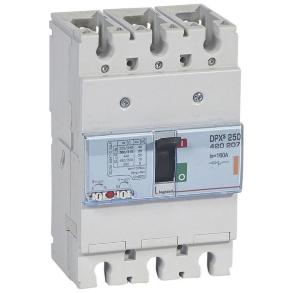 Disjoncteur magnétothermique DPX³250 pouvoir de coupure 25kA 400V~ - 3P - 160A - Page 119