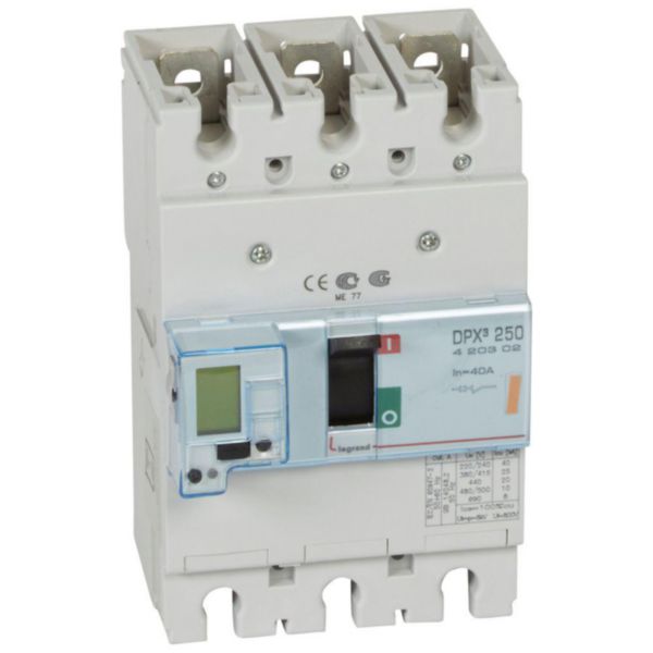 Disjoncteur électronique DPX³250 pouvoir de coupure 25kA 400V~ - 3P - 40A