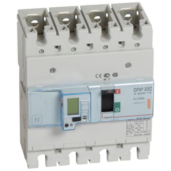 Disjoncteur électronique DPX³250 pouvoir de coupure 25kA 400V~ - 4P - 100A