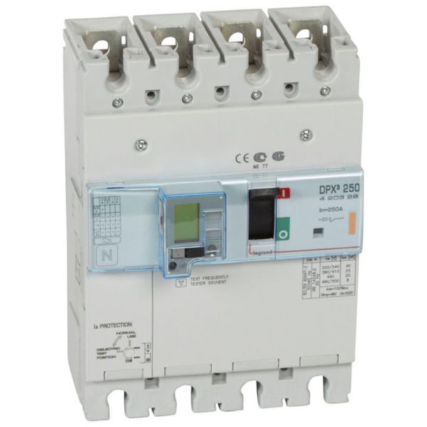 Disjoncteur électronique différentiel DPX³250 pouvoir de coupure 25kA 400V~ - 4P - 250A