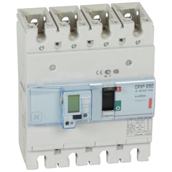 Disjoncteur électronique DPX³250 pouvoir de coupure 36kA 400V~ - 4P - 250A