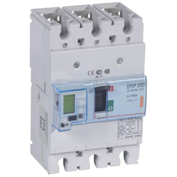 Disjoncteur électronique avec unité de mesure DPX³250 pouvoir de coupure 25kA 400V~ - 3P - 160A