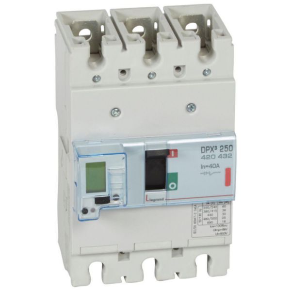 Disjoncteur électronique avec unité de mesure DPX³250 pouvoir de coupure 36kA 400V~ - 3P - 40A