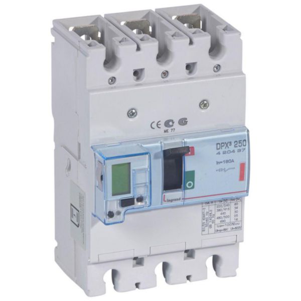 Disjoncteur électronique avec unité de mesure DPX³250 pouvoir de coupure 36kA 400V~ - 3P - 160A