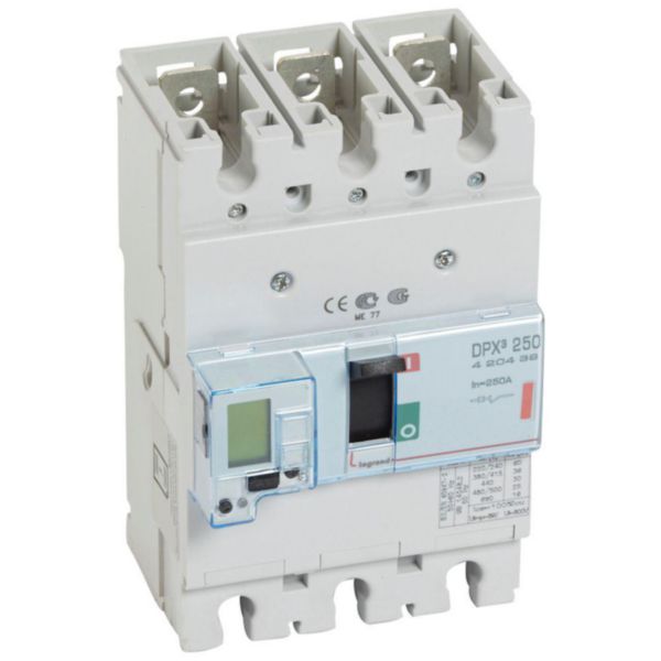 Disjoncteur électronique avec unité de mesure DPX³250 pouvoir de coupure 36kA 400V~ - 3P - 250A