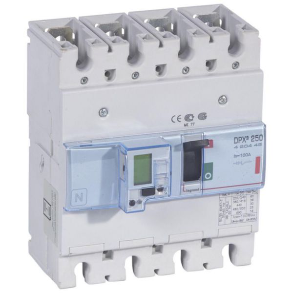 Disjoncteur électronique avec unité de mesure DPX³250 pouvoir de coupure 36kA 400V~ - 4P - 100A