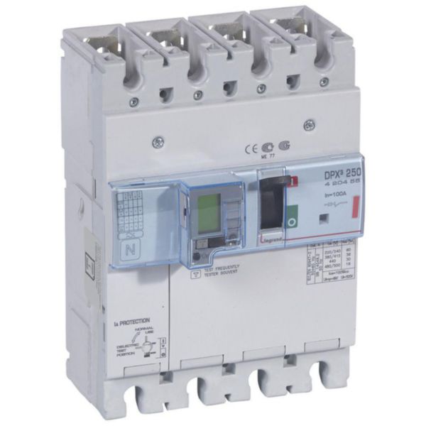 Disjoncteur électronique différentiel avec unité de mesure DPX³250 pouvoir de coupure 36kA 400V~ - 4P - 100A