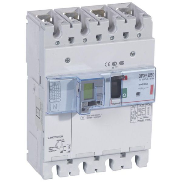 Disjoncteur électronique différentiel avec unité de mesure DPX³250 pouvoir de coupure 36kA 400V~ - 4P - 250A