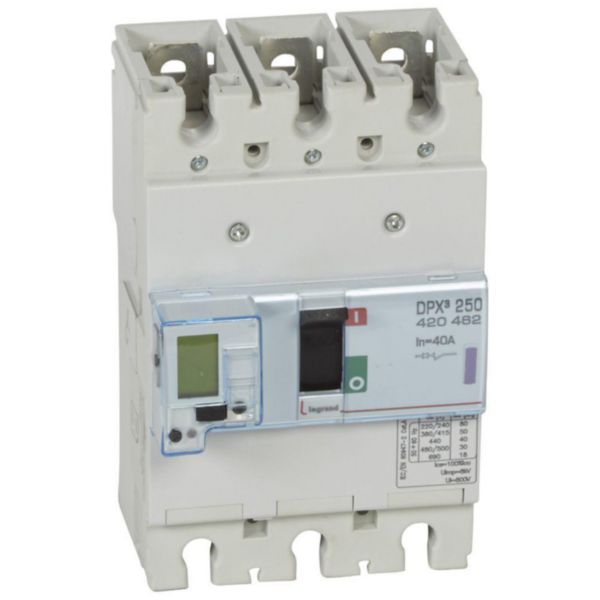 Disjoncteur électronique avec unité de mesure DPX³250 pouvoir de coupure 50kA 400V~ - 3P - 40A