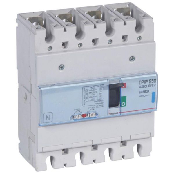 Disjoncteur magnétothermique DPX³250 pouvoir de coupure 70kA 400V~ - 4P - 160A - Page 149