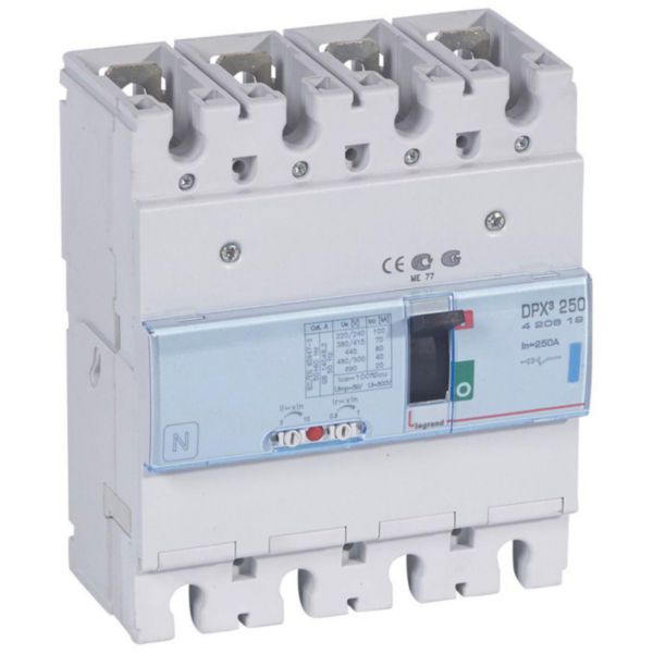 Disjoncteur magnétothermique DPX³250 pouvoir de coupure 70kA 400V~ - 4P - 250A - Page 149