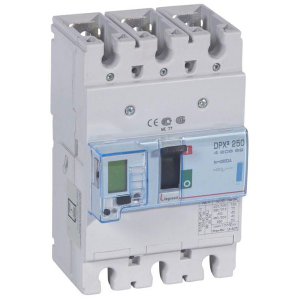 Disjoncteur électronique avec unité de mesure DPX³250 pouvoir de coupure 70kA 400V~ - 3P - 250A