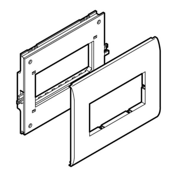 Support appareillage Logix - 2 postes - Largeur 110mm - Pour Logix Universel 160x50 et 250x50 - Blanc