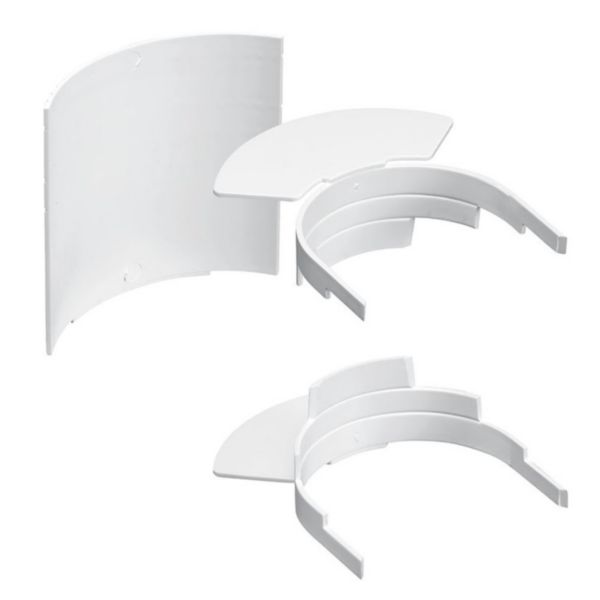 Fond d'angle intérieur VDI pour toutes goulottes (sauf 50x50mm) Logix 45, Logix 45 PVC laqué, Logix 45 Alu - PVC Blanc Artic