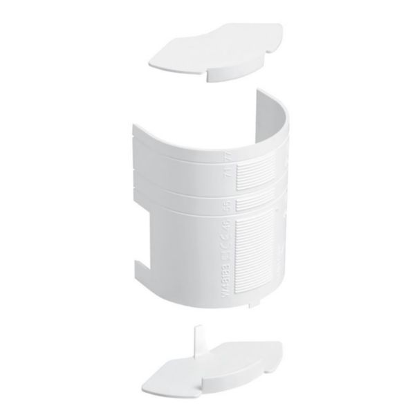 Fond d'angle extérieur VDI pour toutes goulottes (sauf 50x50mm) Logix 45, Logix 45 PVC laqué, Logix 45 Alu - PVC Blanc Artic