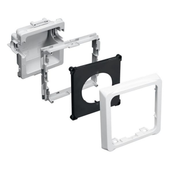 Support montage prise Hypra 32A maximum - Blanc