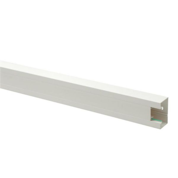 Goulotte d'installation Logix 45 - 85x50mm - 1 compartiment - Fond livré seul - Longueur 3m - PVC Blanc Artic