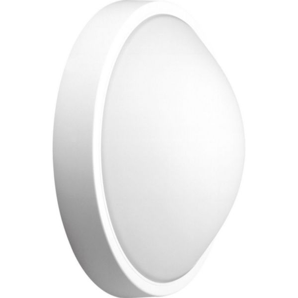 Luminaire oleron residentiel T1 blanc 12 LEDs 4000K détection+préavis+veille