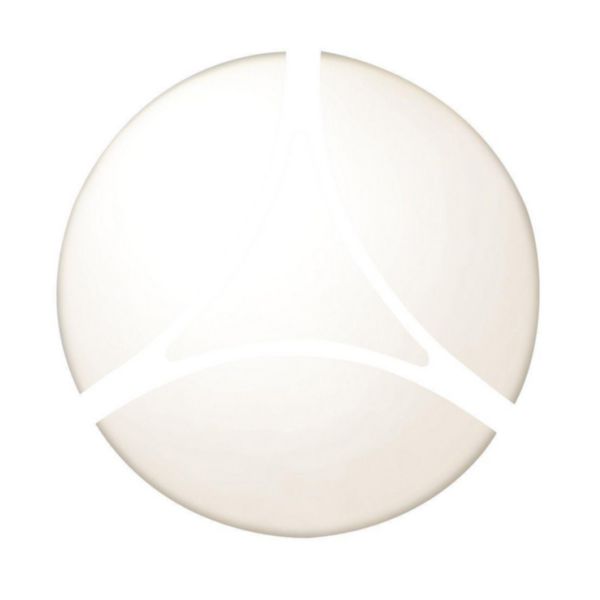 Hublot chartres rond jupe à grille taille 1 blanc 12 LEDs 6500K