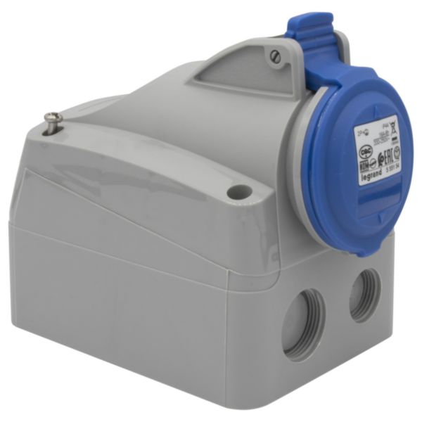 Prise saillie fixe P17 IP44 16A - 200V~ à 250V~ - 2P+T