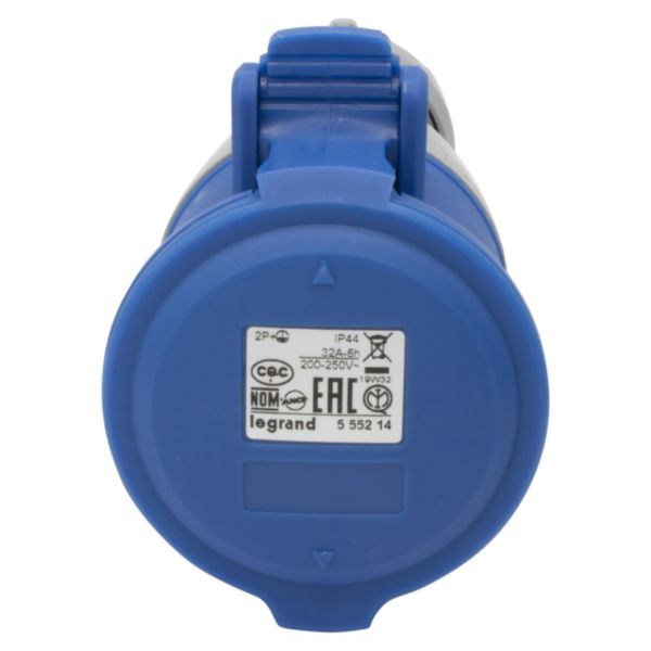 Prise mobile P17 IP44 32A - 200V~ à 250V~ - 2P+T