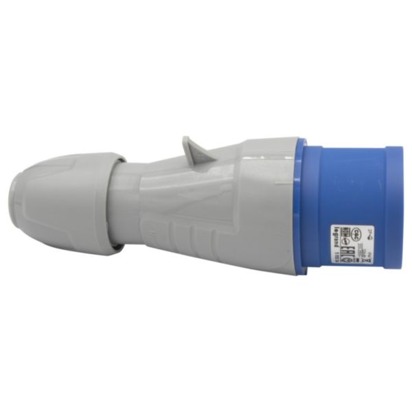 Fiche mobile droite P17 IP44 32A - 200V~ à 250V~ - 2P+T