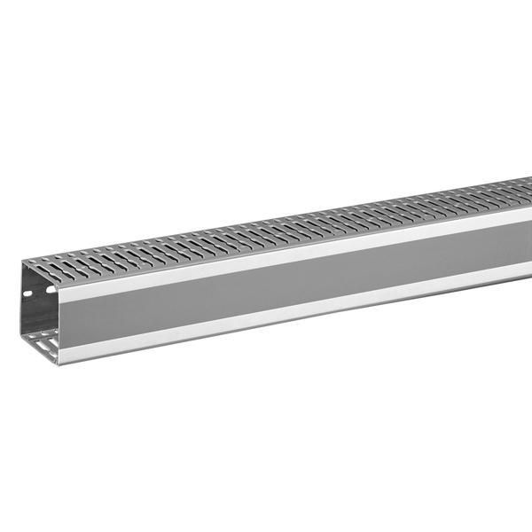 Goulotte Lina 25 60x60mm PVC gris RAL7030 - longueur 2m