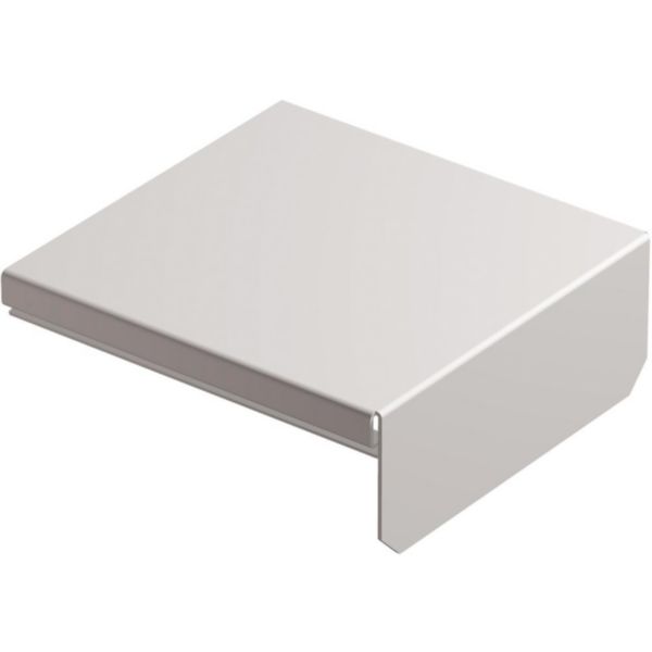 Embout de fermeture pour chemins de câbles PVC Isi Plast hauteur 75mm et largeur 100mm - finition gris RAL7030