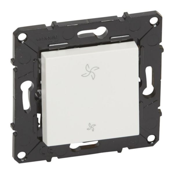 Poussoir 2 positions pour commande vmc - espace evolution - blanc