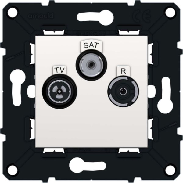 Prise TV-R-SAT étoile blindée Espace Evolution - blanc